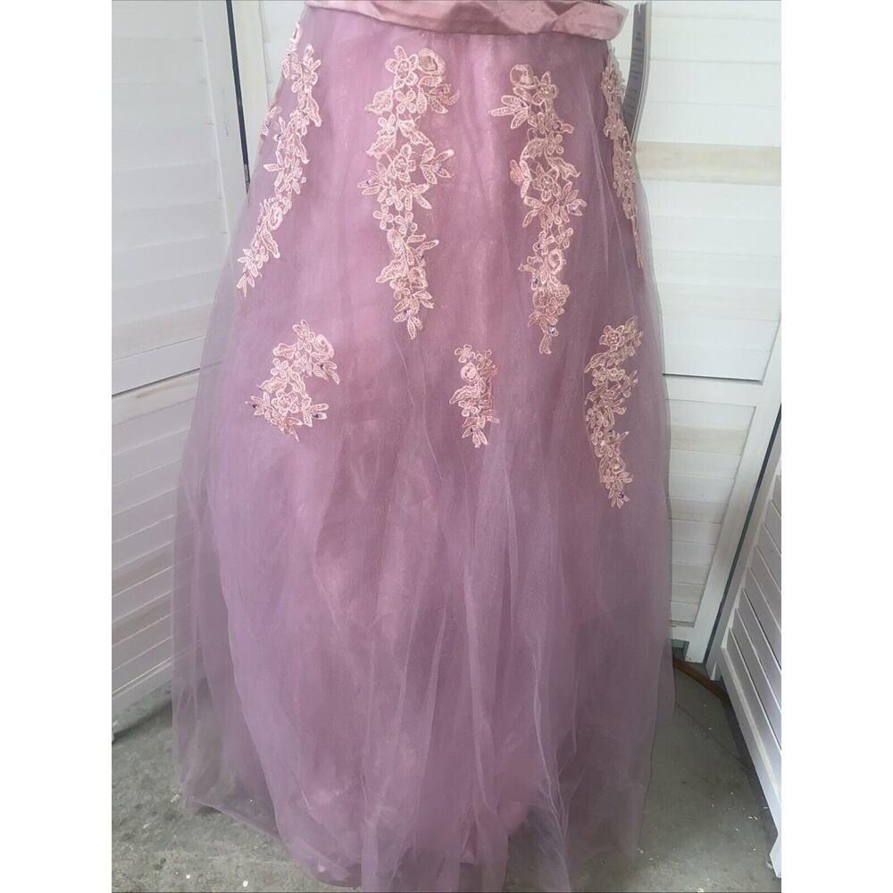 New W/ Tags Babyonline Dress Maxi Long Lilac Sequins V Back Prom Wedding Medium - Picture 3 of 12